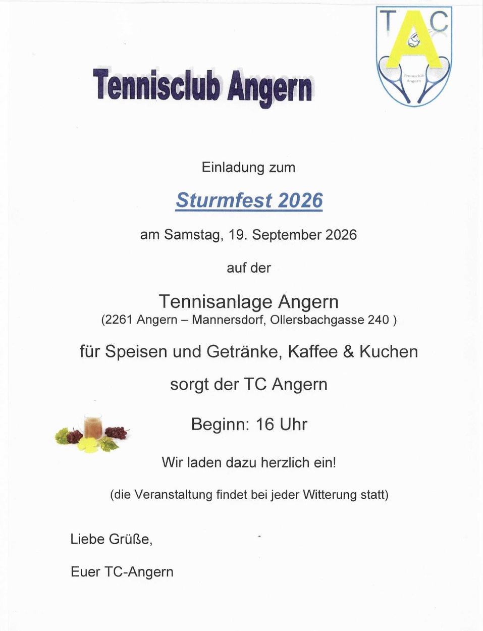 Sturmfest des TC Angern - Danke für euren Besuch!